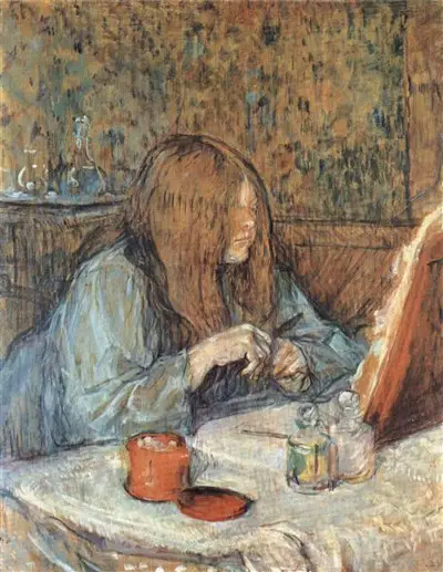 Madame Poupoule at her Dressing Table Henri de Toulouse-Lautrec